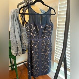 J. Taylor Navy Lace Dress - Size 4